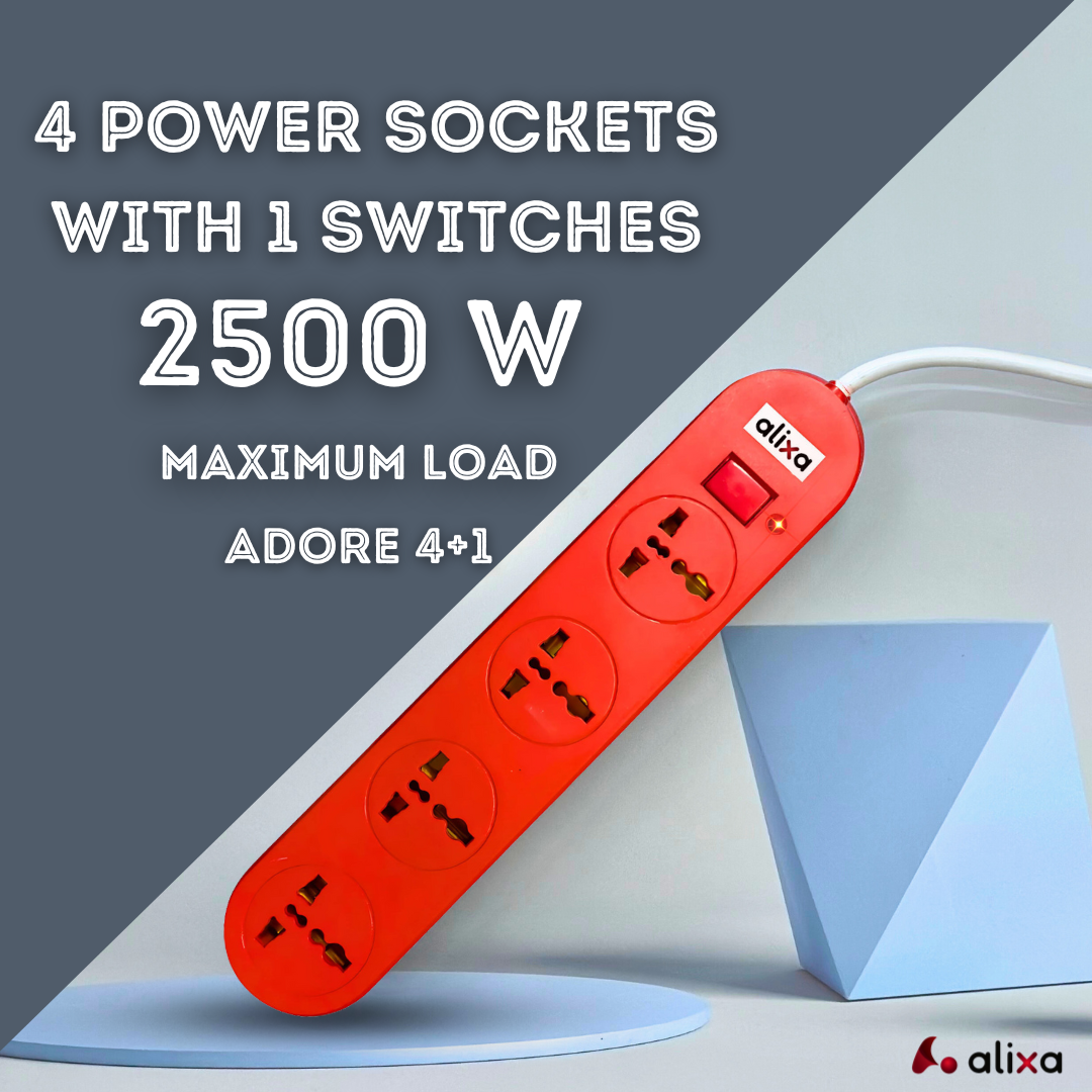 Alixa Extension Socket Adore 4+1 - The Perfect Solution for Your Power Needs