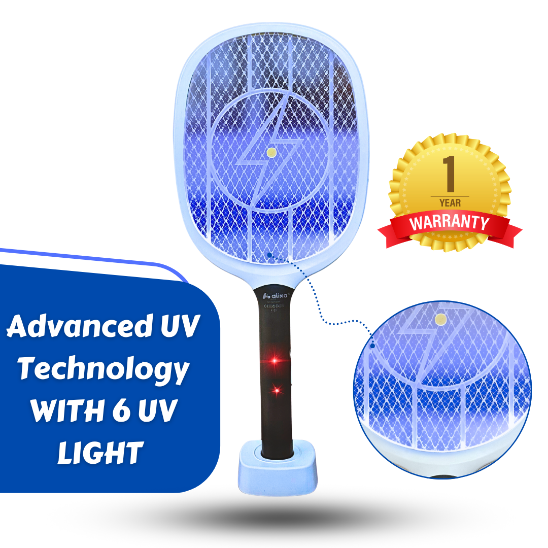 Alixa 3 in 1 Mosquito Bat with UV light & stand - AX009 | (12 Months Warranty)