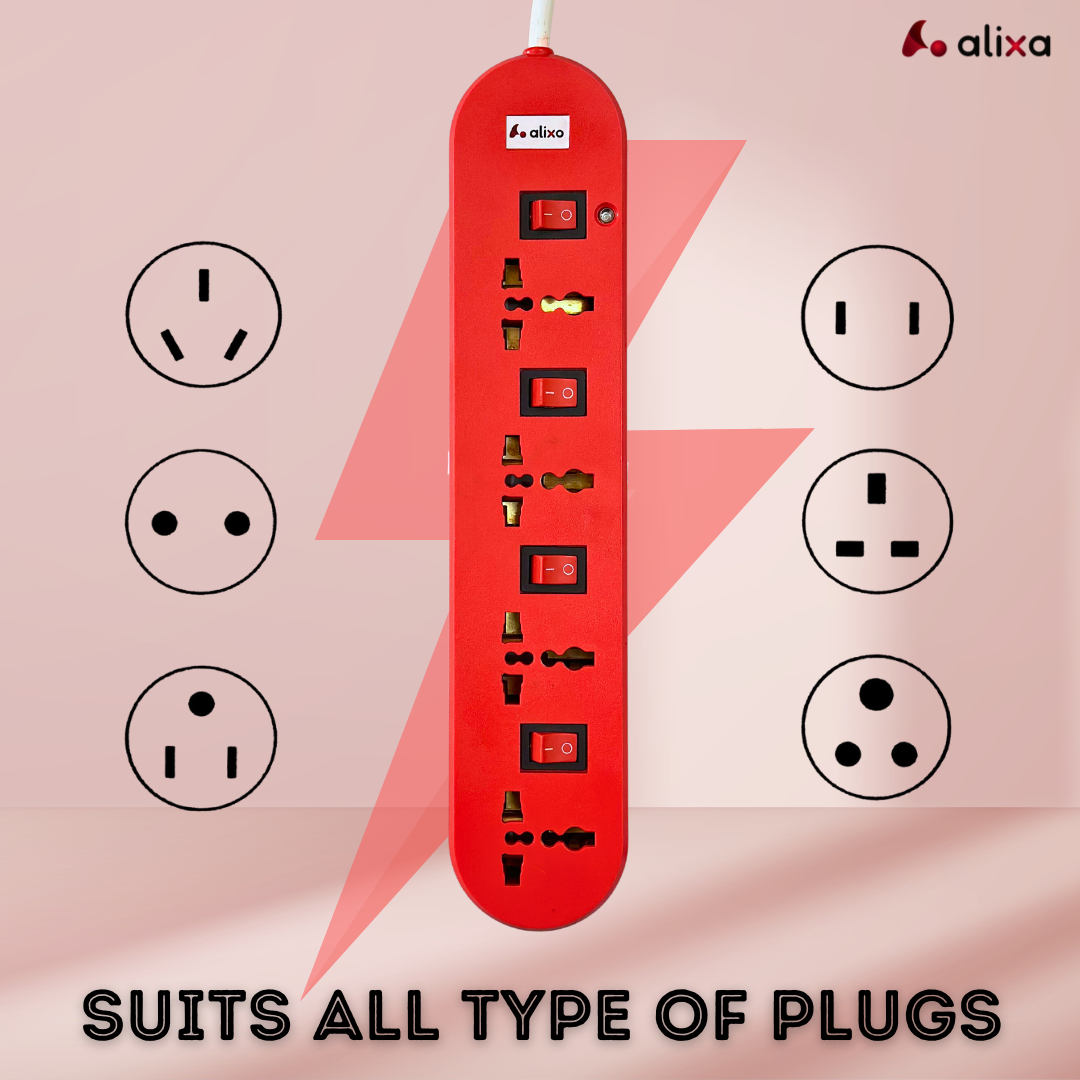 Alixa Extension Socket Adore 4+4 - Power Up Your Home with Ease