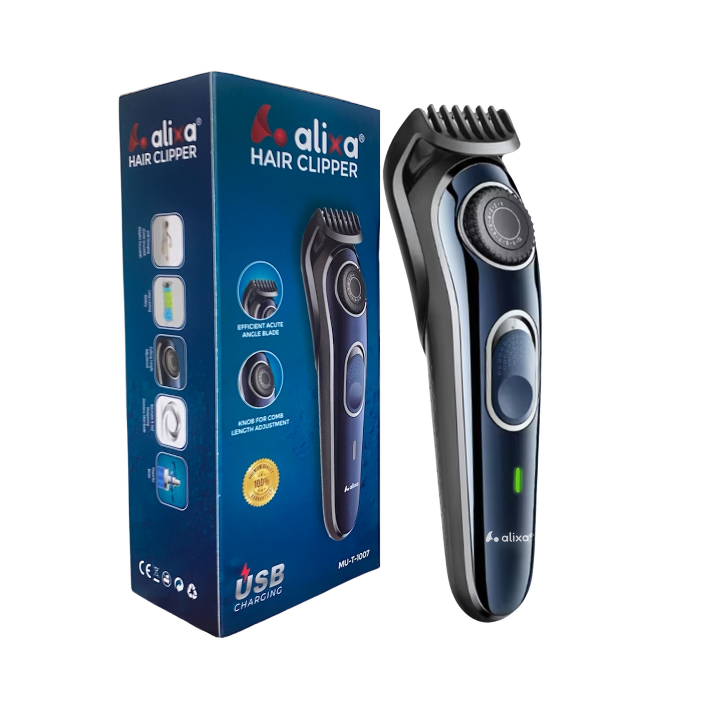 2 in 1 Alixa Hair Clipper MU-T-1007 - Versatile and Efficient Hair Cutting Tool